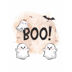 Boo Ghosts Illustration